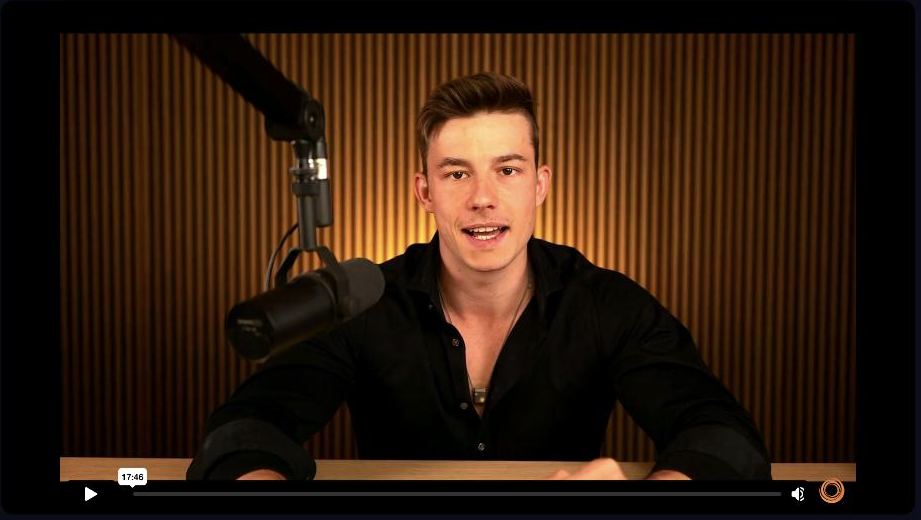 Der Videoplayer im Kursbereich mit einer Lektion des DWNO Einblick